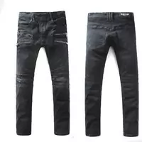 balmain slim-fit biker jeans fashion noir 520